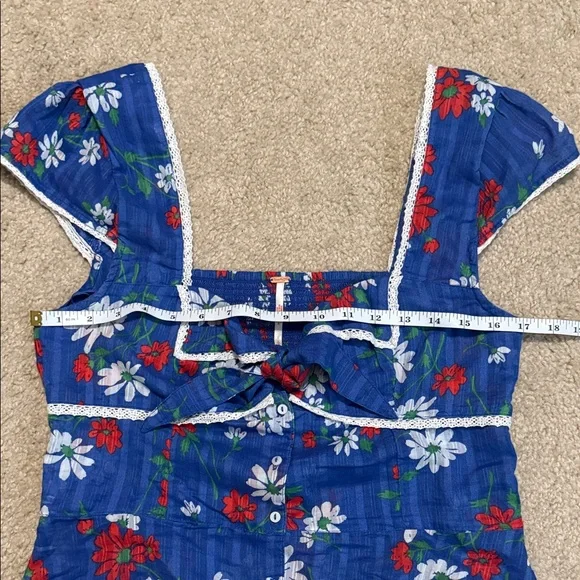 Free People Call Me Baby Blouse in Blue Quartz - Picture 4 of 6